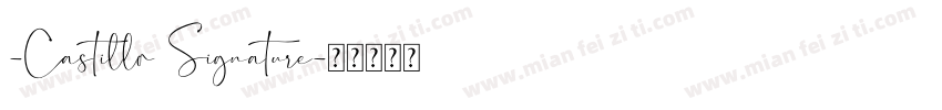 -Castillo Signature字体转换
